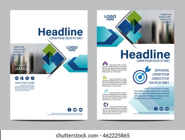 Blue Brochure Layout design template. Annual Report Flyer Leaflet cover Presentation Modern background. illustration vector in A4 size