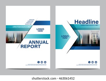 Plantilla de diseño de Blue Brochure Layout. Presentación de fondo moderno en el folleto del informe anual. vector de ilustración en tamaño A4