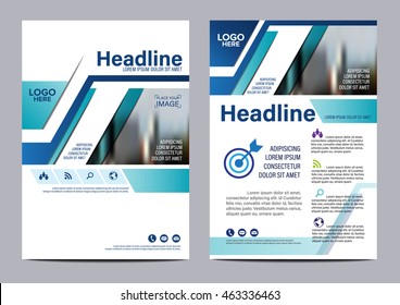 Blue Brochure Layout design template. Annual Report Flyer Leaflet cover Presentation Modern background. illustration vector in A4 size