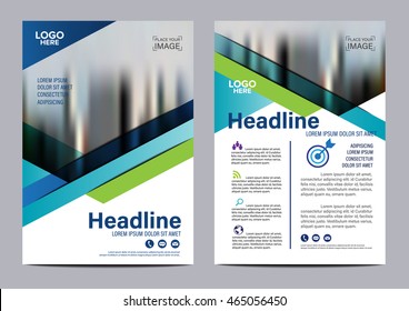 Blue Brochure Layout design template. Annual Report Flyer Leaflet cover Presentation Modern background. illustration vector in A4 size