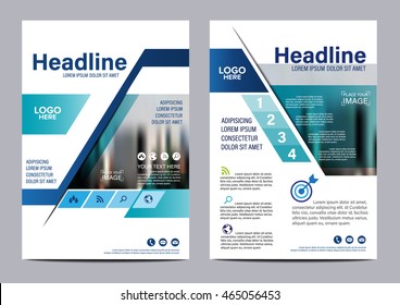 Blue Brochure Layout design template. Annual Report Flyer Leaflet cover Presentation Modern background. illustration vector in A4 size