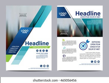 Blue Brochure Layout design template. Annual Report Flyer Leaflet cover Presentation Modern background. illustration vector in A4 size