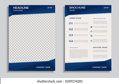 Blue brochure template