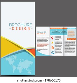 Blue brochure template