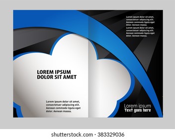 Blue brochure template
