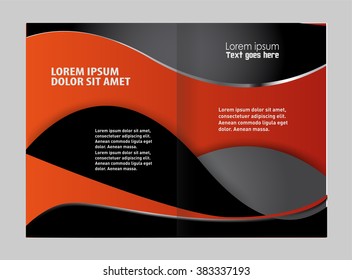 Blue brochure template
