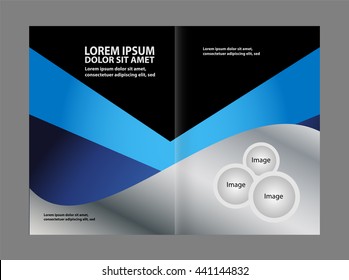 Blue brochure template
