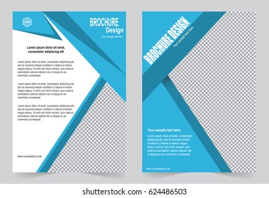 Blue Brochure template flyer design, abstract template for annual report, magazine, poster