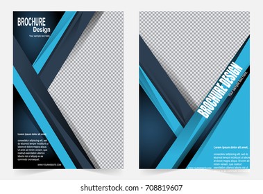 Blue Brochure template flyer design, abstract template for annual report, magazine, poster