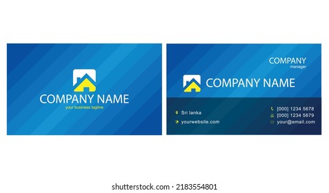 blue brochure template Professional and designer business card set or visiting card set.
