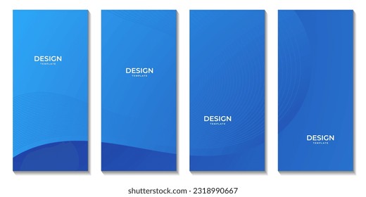 fondo de gradiente abstracto de ondas de folletos azules