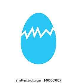 blue broken egg design vector illustration