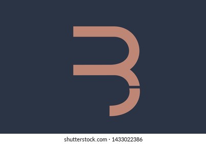 blue brown B alphabet letter suitable as a logo icon design for a company or business