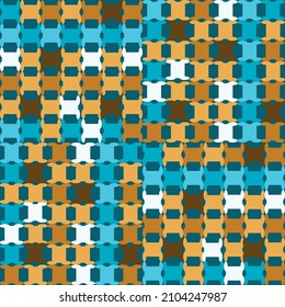 Blue and brown fantasy figures seamless repeat