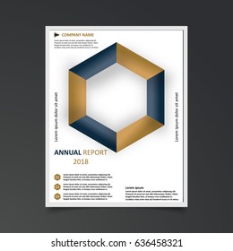 Blue and Brown Gradient Diamond Design annual report Leaflet Brochure Flyer template A4 size design, book cover layout design, Abstract presentation templates