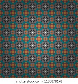 Blue, brown and gray vector polygonal illustration, which consist of rectangles. Rectangular pattern for your business design. Geometric background in Origami style with gradient.