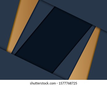 El fondo abstracto de papel azul y marrón que se superpone puede utilizarse como diseño de pancartas o carteles.