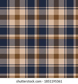 Blue and brown plaid. Textile pattern design for pillows, shirts, dresses, tablecloth etc.