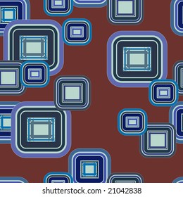 Blue and brown retro seamless background pattern