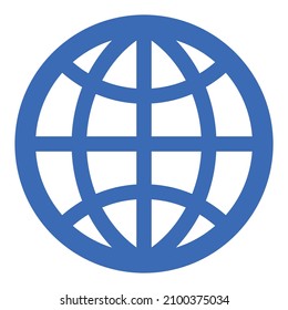 Blue browser icon. Internet and network. Vectors.