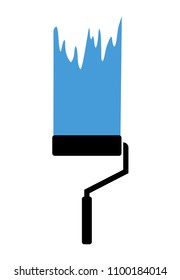 Blue brush illustration