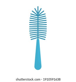 blaue Bürste auf weißem Hintergrund, Vektorgrafik-Design