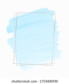 Vector de fondo acrílico pintado con pincel azul. Diseño creativo perfecto para titular, logotipo y banner de venta. 