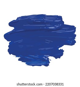 Vector de diseño de textura de pintura acrílica de pincel azul. Diseño artístico para titular, logotipo y banner.