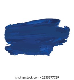 Blue brush stroke acrylic paint texture design vector. Art design for headline, logo and banner. Vector