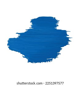 Blue brush stroke acrylic paint texture design vector. Art design for headline, logo and banner. Vector
