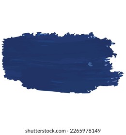 Vector de diseño de textura de pintura acrílica de pincel azul. Diseño artístico para titular, logotipo y banner. Vector