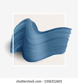 Blue brush stroke banner vector