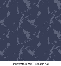 Blue Brush Stroke Camouflage abstract seamless pattern background suitable for fashion textiles, graphics