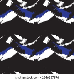 Blue Brush stroke fur pattern design for fashion prints, homeware, graphics, backgrounds