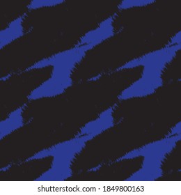 Blue Brush stroke fur pattern design for fashion prints, homeware, graphics, backgrounds