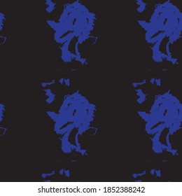 Blue Brush stroke fur pattern design for fashion prints, homeware, graphics, backgrounds