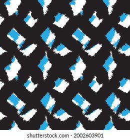 Blue Brush stroke fur pattern design for fashion prints, homeware, graphics, backgrounds