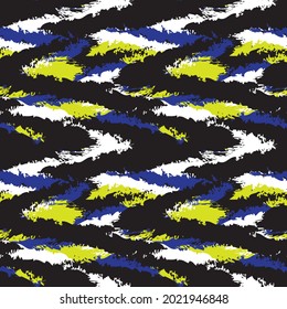 Blaue Pinselstrichmuster für Modedrucke, Heimware, Grafiken, Hintergründe