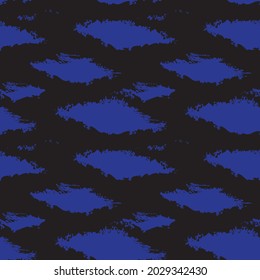 Blue Brush stroke fur pattern design for fashion prints, homeware, graphics, backgrounds