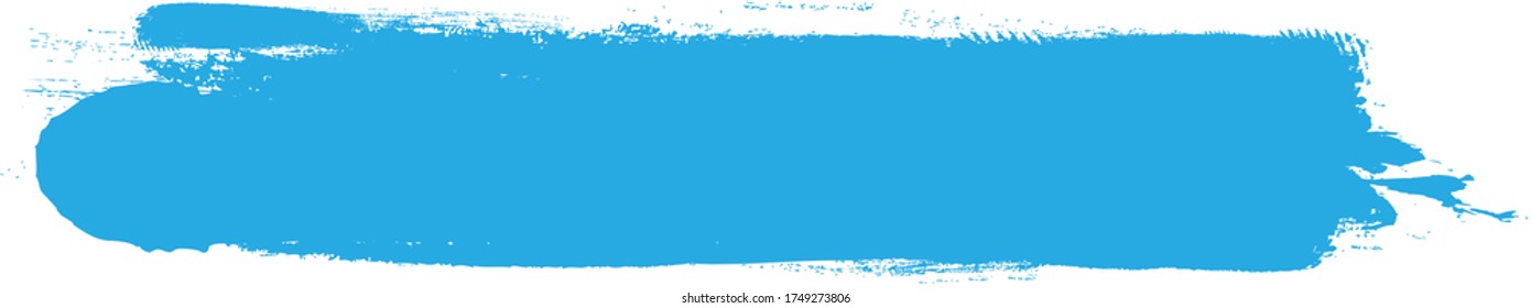 Blue brush stroke isolated on white background. Trendy brush stroke for blue ink paint, grunge backdrop, dirt banner, watercolor design and dirty texture. Brush stroke vector illustration