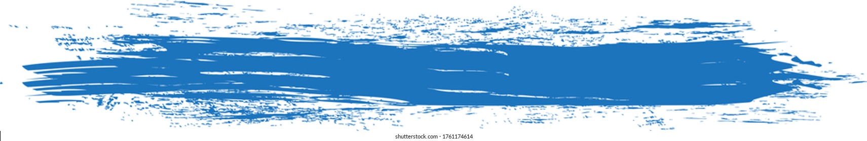 Icono de pincel azul aislado en fondo blanco. Razo de pincel de moda para pintura de tinta azul, fondo de fondo de grunge, banner de suciedad, diseño de acuarela y textura sucia. Ilustración vectorial de pincel