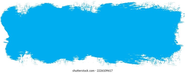 Icono de pincel azul aislado en el fondo. Vector de trazo de pincel para pintura de tinta azul, elemento de diseño de grunge, banner de suciedad, diseño de acuarela, textura sucia. Icono de pincel de moda, ilustración vectorial