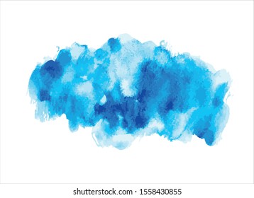 blue brush stroke paint background watercolor vector design