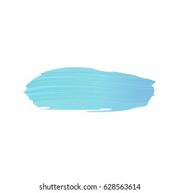 Blue brush stroke .Realistic vector design element.