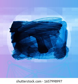 Blauer Pinselstrich und Textur. Abstrakte Vektorillustration Grunge - gemalt Element. Unterstreichen und Grenzdesign.