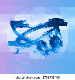Traje y textura de pincel azul. Grunge vector abstracto mano - elemento pintado. Diseño de subrayado y borde.