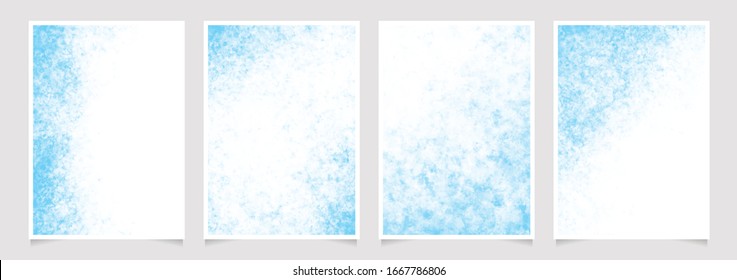 blue brush stroke watercolor splash background for wedding or birthday invitation card 5x7 collection