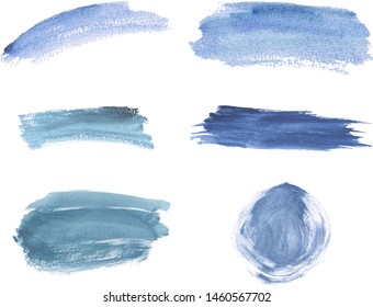 Blue brush stroke watercolor texture. Abstract watercolor washes. Trendy background for banner, flyer, poster, save the date, greeting, wedding invitation
