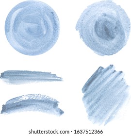 Blue brush stroke watercolor texture. Hand drawing watercolor washes. Trendy templates for banner, flyer, poster, save the date, greeting
