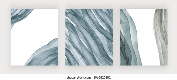Blue brush stroke watercolor vector backgrounds